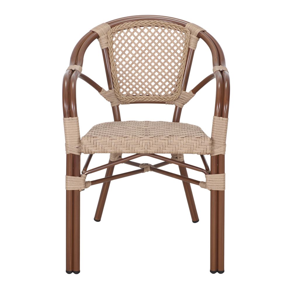 SILLA DE RATTÁN SINTÉTICO PRISMY estilo Bistró. 2