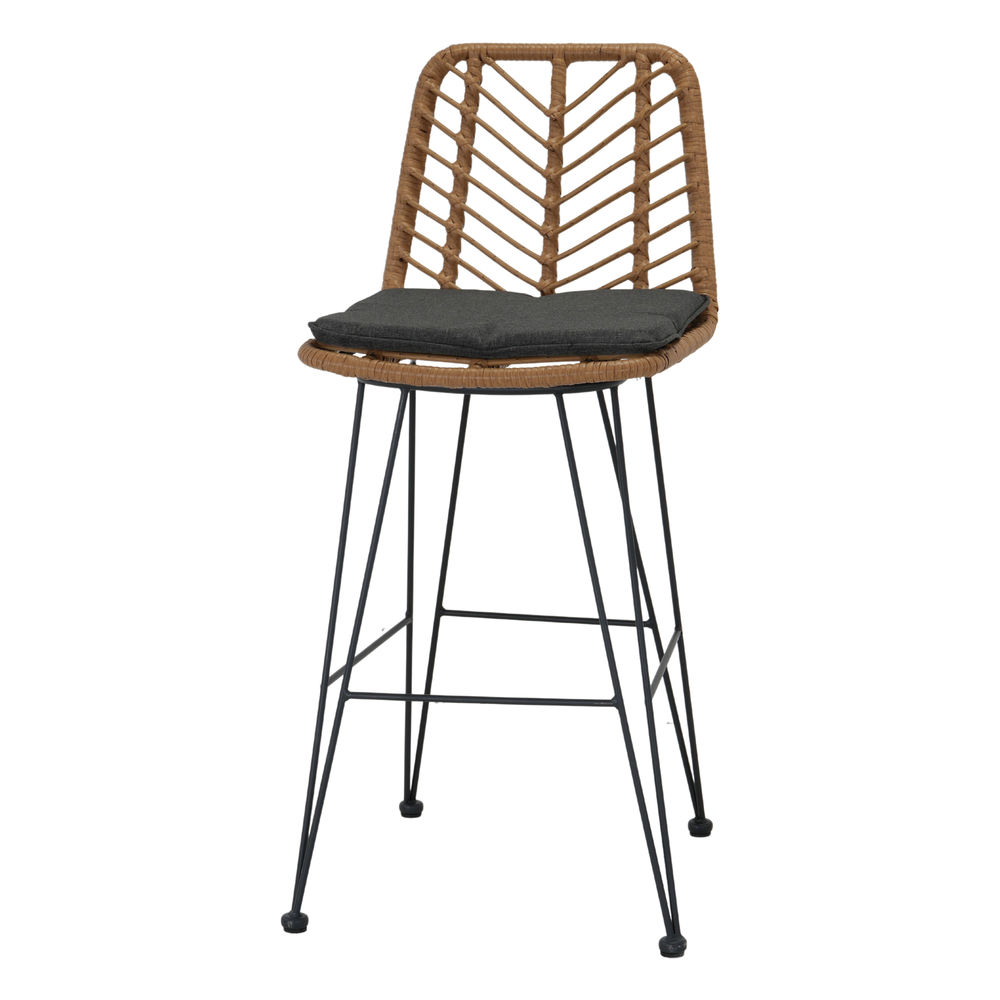 BANCO ALTO DE METAL E RATTAN OLBIAC CONFORT