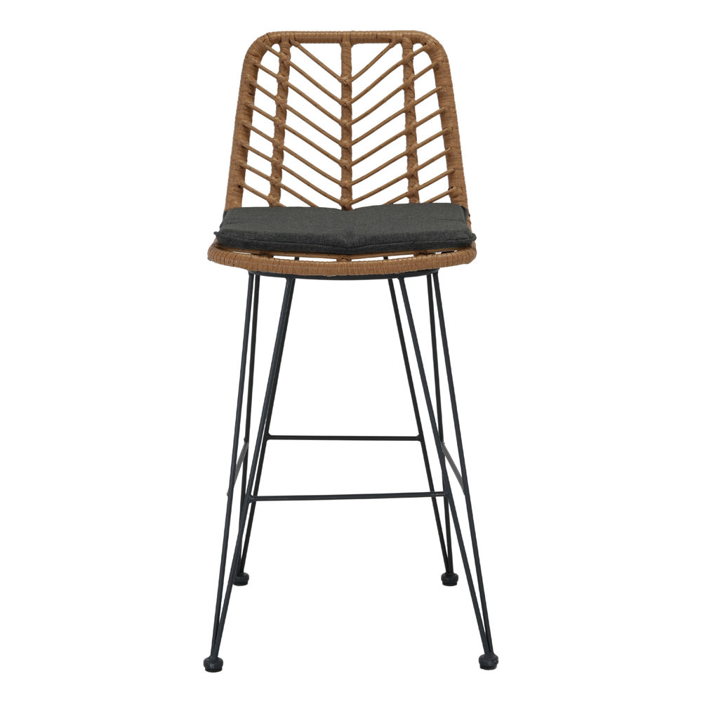 BANCO ALTO DE METAL E RATTAN OLBIAC CONFORT