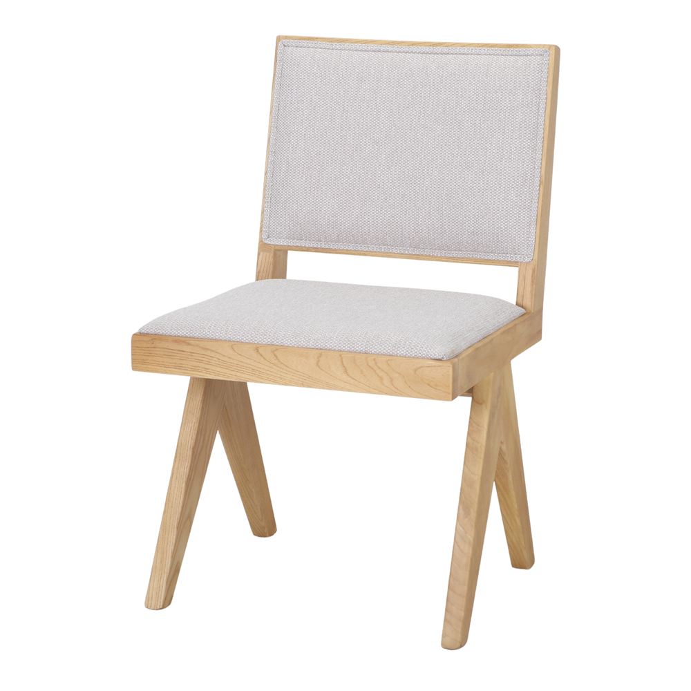 SILLA DE MADERA TAPIZADA CLOUDIQ, estilo Rústico. 1