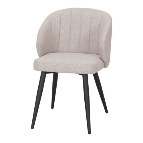 SILLA TAPIZADA INSIDE estilo Mid Century. champagne 1