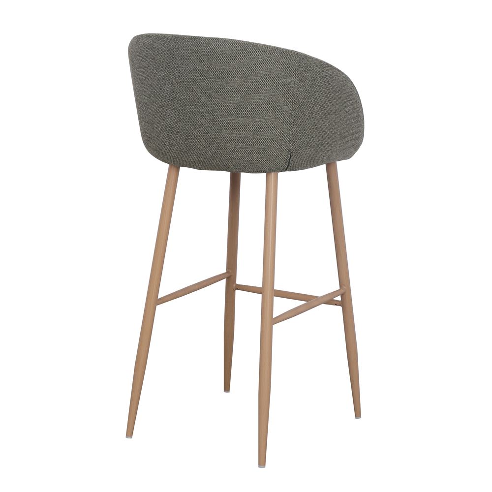 TABURETE ALTO TAPIZADO WINSA estilo Contemporáneo. Oliva 4
