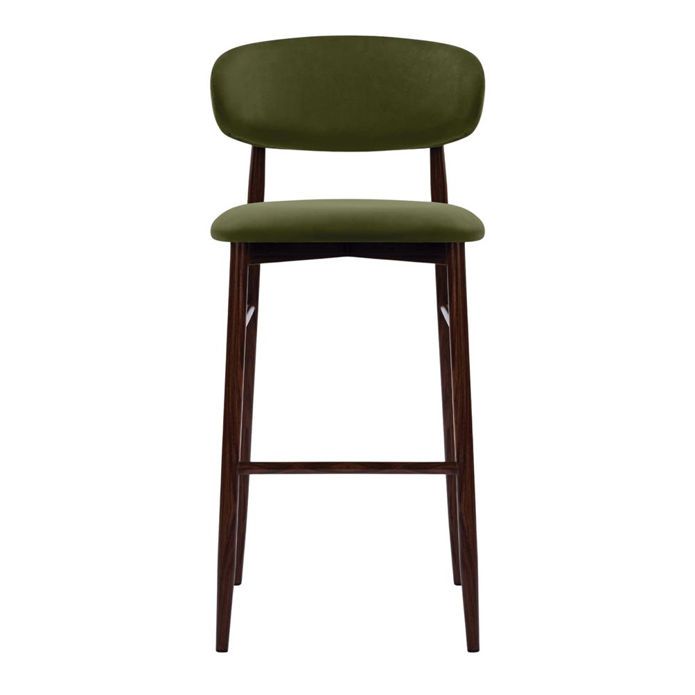 TABURETE ALTO TAPIZADO PRESLEY estilo Contemporáneo. verde 2