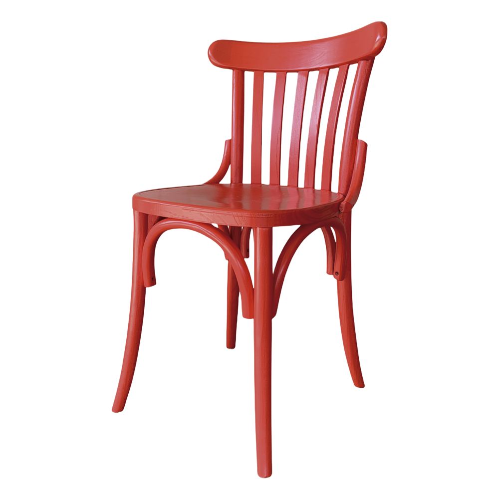SILLA DE MADERA SAXO estilo Bistró roja 1