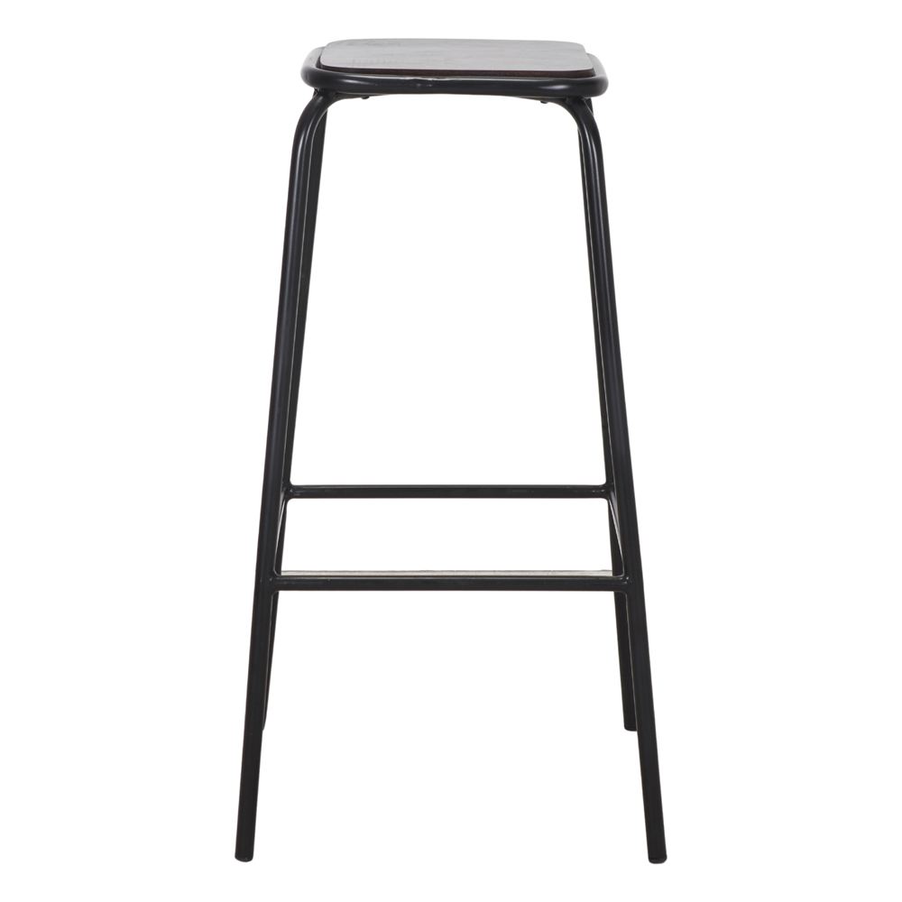TABURETE ALTO DE METAL Y MADERA AYARIZ estilo Industrial 2