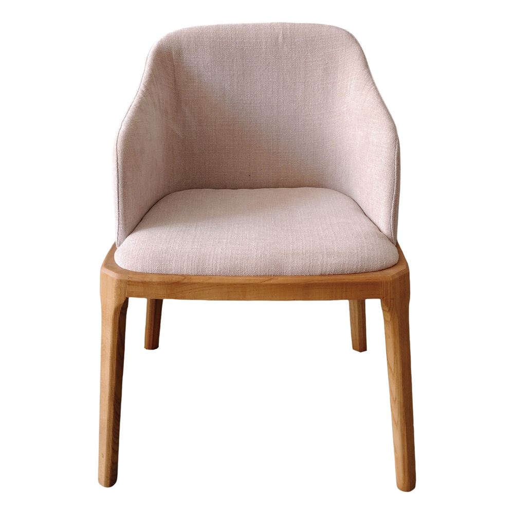 SILLA TAPIZADA CHILONI de estilo Contemporáneo, con estructura de madera, y asiento tapizado en textil 2