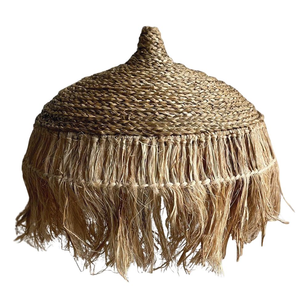 PANTALLA DE FIBRA NATURAL MUVITA estilo Mediterráneo.