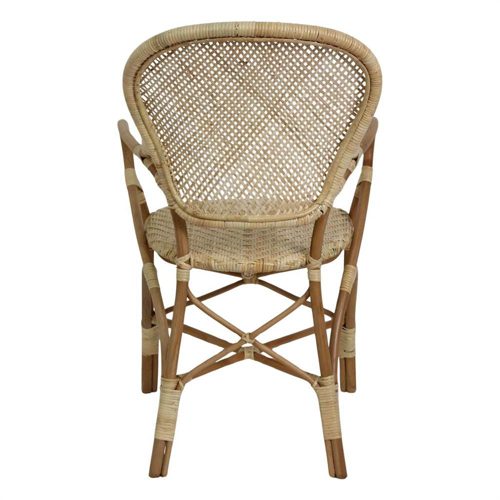 SILLA DE RATÁN CARVI con reposabrazos. 4