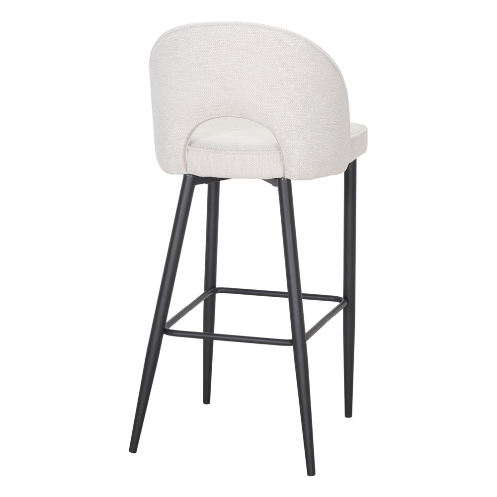 TABURETE ALTO TAPIZADO CHIAPAS de estilo Mid Century beige 4