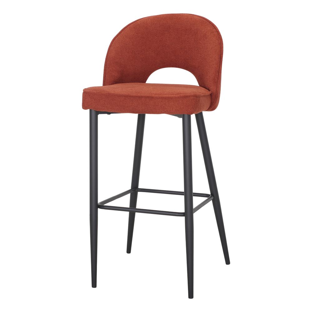 TABURETE ALTO TAPIZADO CHIAPAS de estilo Mid Century teja 1
