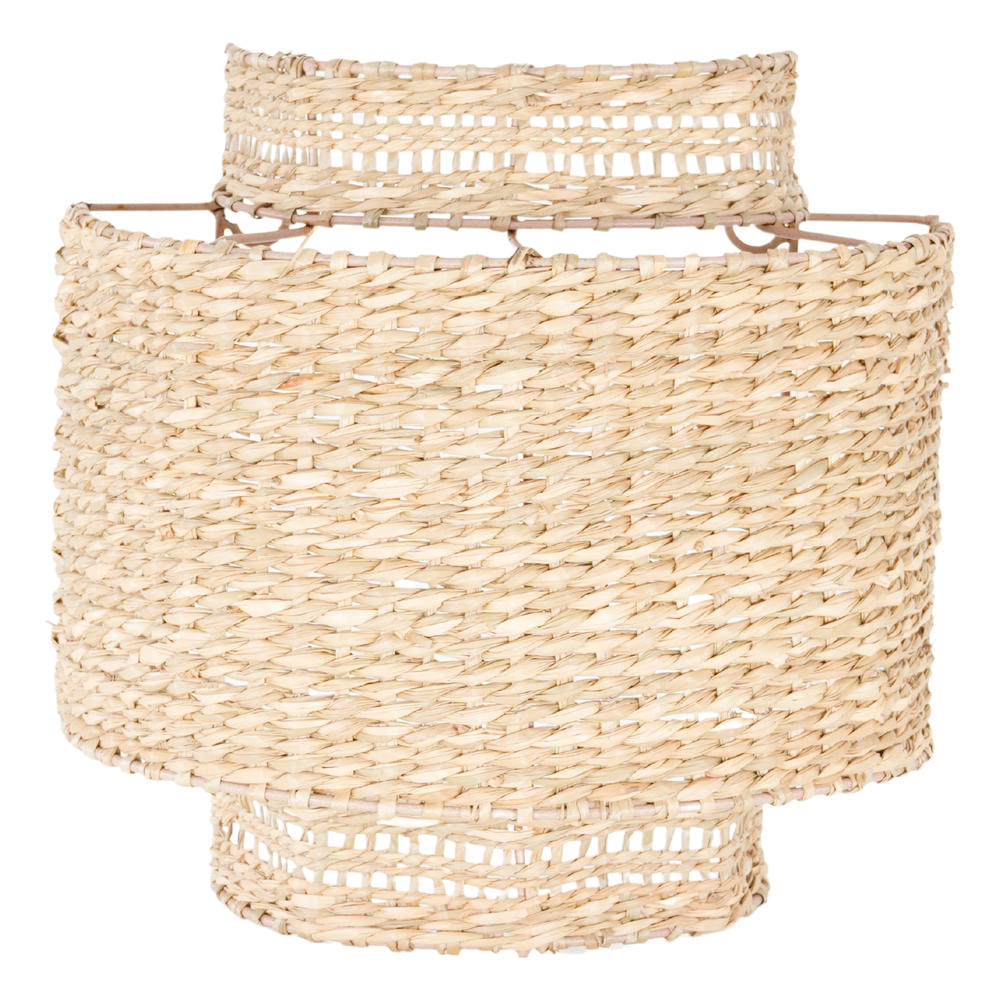Aplique de pared Nalia, de estilo Mediterráneo. Fabricado en ratán natural. Não inclui instalação elétrica. Válido para interior y exterior cubierto. Frntal