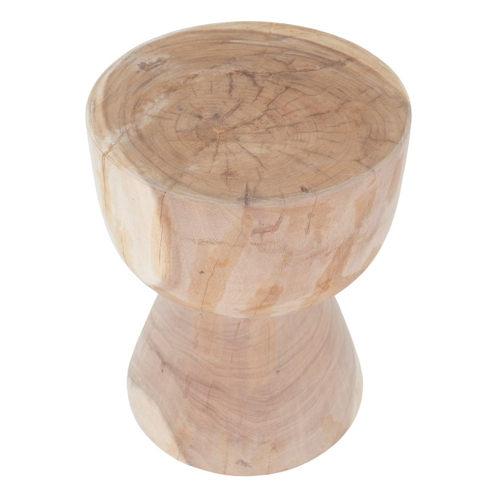 Mesa auxiliar Kanan, estilo Rústico. Fabricada en madera tropical de suar. Producto fabricado de manera artesanal. Não é válida para utilização no exterior. superior