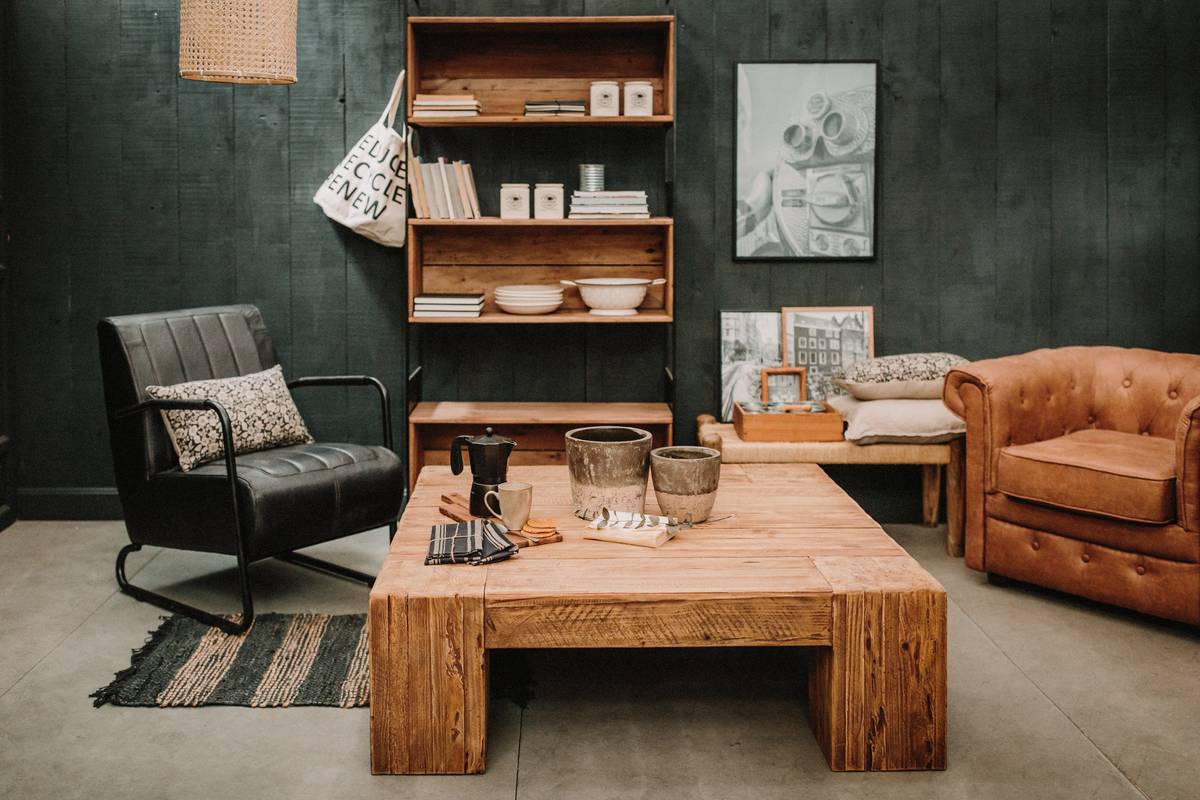 Mesas recicladas, el punto eco para tu salón 1