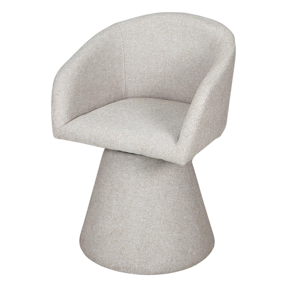 Sillón tapizado Mastony, estilo Contemporáneo.
Armazón interior de madera con base cónica.
Tapizado en textil. beige