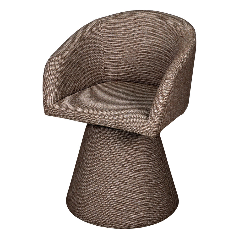 Sillón tapizado Mastony, estilo Contemporáneo.
Armazón interior de madera con base cónica.
Tapizado en textil. marrón